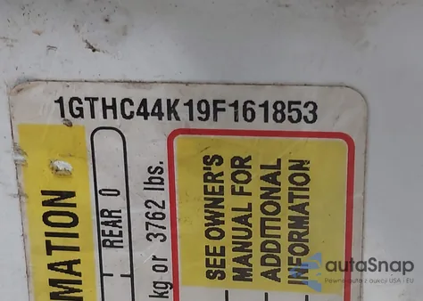 2009 GMC Sierra 2500Hd Work Truck из США, поврежденный, VIN 1GTHC44K19F161853